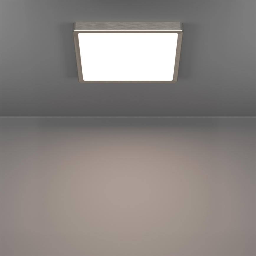 Eglo - Plafón LED RGBW regulable para baño LED/13,5W/230V 2700-6500K 29,5x29,5 cm IP44 cromo mate