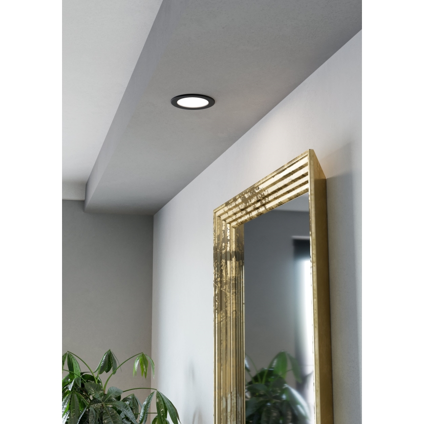 Eglo - Luminaria empotrable LED/6,3W/230V 2700/4000/6500K Ø 11,9 cm negra