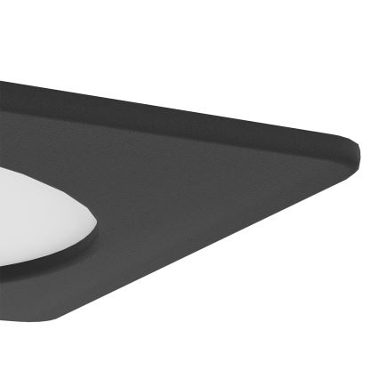 Eglo - Luminaria empotrada LED/6,3W/230V 2700/4000/6500K 11,9x11,9 cm negra