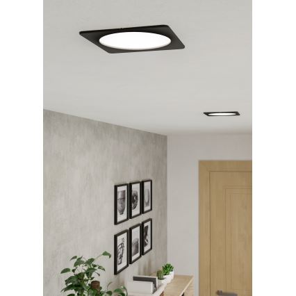 Eglo - Foco empotrado LED/10,5W/230V 2700/4000/6500K 16,6x16,6 cm negro