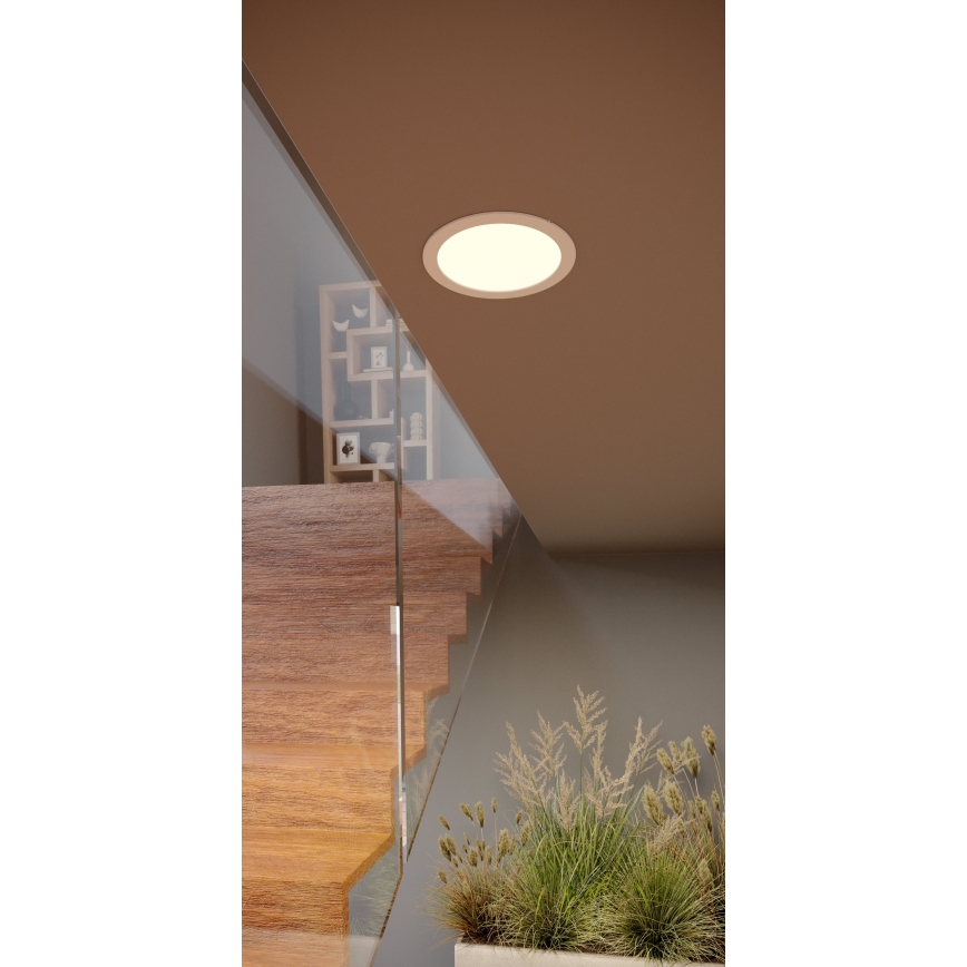 Eglo - Luminaria empotrada LED/10,5W/230V 2700/4000/6500K, diámetro 16,8 cm, blanca