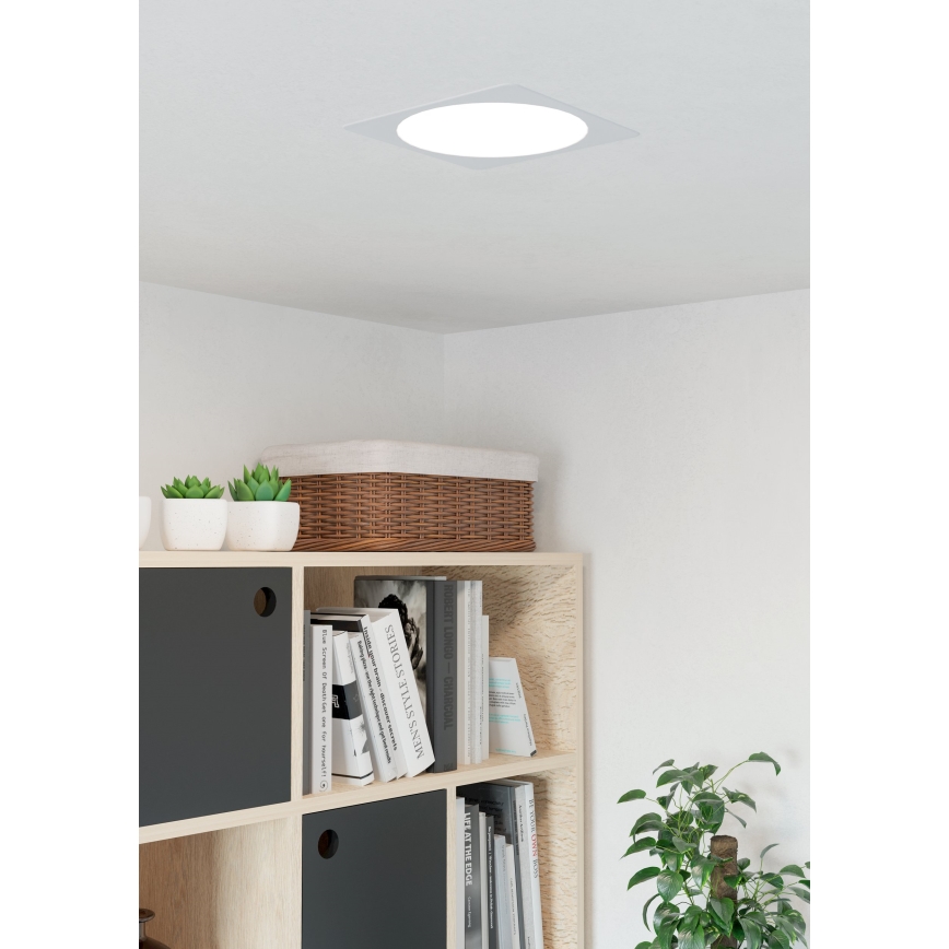 Eglo - Luminaria LED empotrable/18,5W/230V 2700/4000/6500K 21,6x21,6 cm blanco