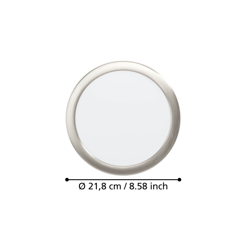 Eglo - Luminaria empotrada LED/18,5W/230V 2700/4000/6500K Ø 21,6 cm cromo mate