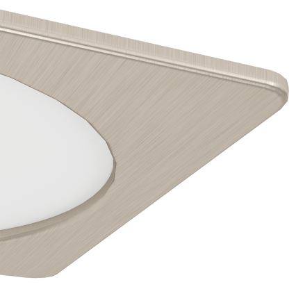 Eglo - Luminaria empotrable LED/10,5W/230V 2700/4000/6500K 16,6x16,6 cm cromo mate