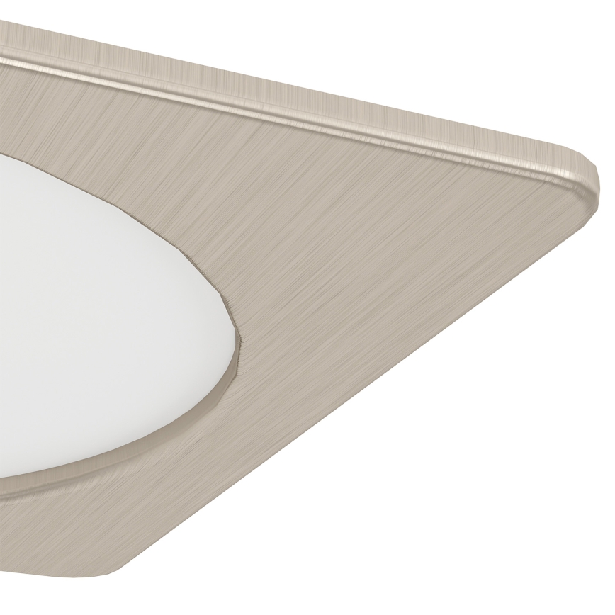 Eglo - Luminaria empotrable LED/10,5W/230V 2700/4000/6500K 16,6x16,6 cm cromo mate