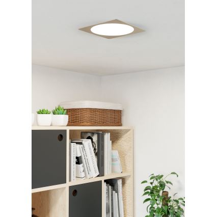 Eglo - Luminaria empotrable LED/18,5W/230V 2700/4000/6500K 21,6x21,6 cm cromo mate