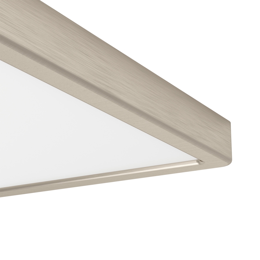 Eglo - Luminaria de techo regulable LED RGBW para baño, 17,8 W, 230 V, 2700-6500 K, 39 x 39 cm, IP44, acabado en cromo mate