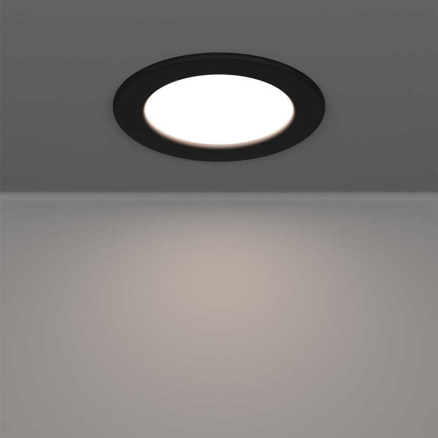 Eglo - Luminaria empotrada LED RGBW regulable para baño LED/5W/230V 2700-6500K Ø 12 cm IP44 negro