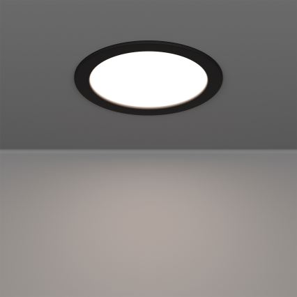 Eglo - Luminaria empotrada LED RGBW regulable para baño LED/9,5W/230V 2700-6500K Ø 16,8 cm IP44 negra