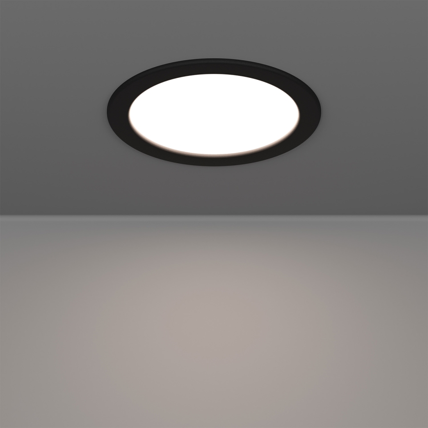 Eglo - Luminaria empotrada LED RGBW regulable para baño LED/9,5W/230V 2700-6500K Ø 16,8 cm IP44 negra
