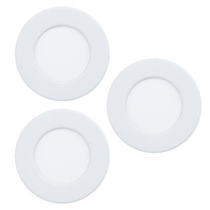 Eglo - Juego de 3 focos empotrables LED RGBW regulables para baño LED/2,8W/230V 2700-6500K Ø 8,8 cm IP44 blanco