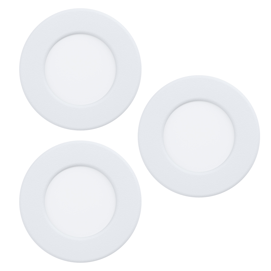 Eglo - Juego de 3 focos empotrables LED RGBW regulables para baño LED/2,8W/230V 2700-6500K Ø 8,8 cm IP44 blanco
