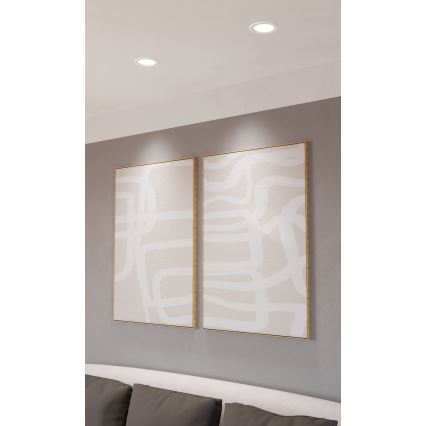 Eglo - Luminaria empotrable LED RGBW regulable para baño LED/5W/230V 2700-6500K Ø 12 cm IP44 blanco