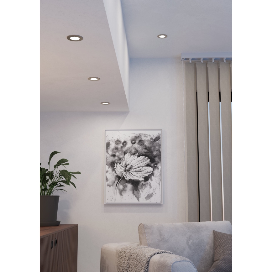 Eglo - Set de 3 focos empotrables LED RGBW regulables para baño LED/2,8W/230V 2700-6500K Ø 8,8 cm IP44 cromo mate