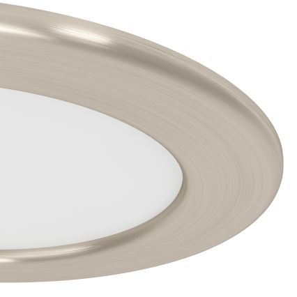 Eglo - Luminaria empotrada LED RGBW regulable para baño LED/5W/230V 2700-6500K Ø 12 cm IP44 cromo mate