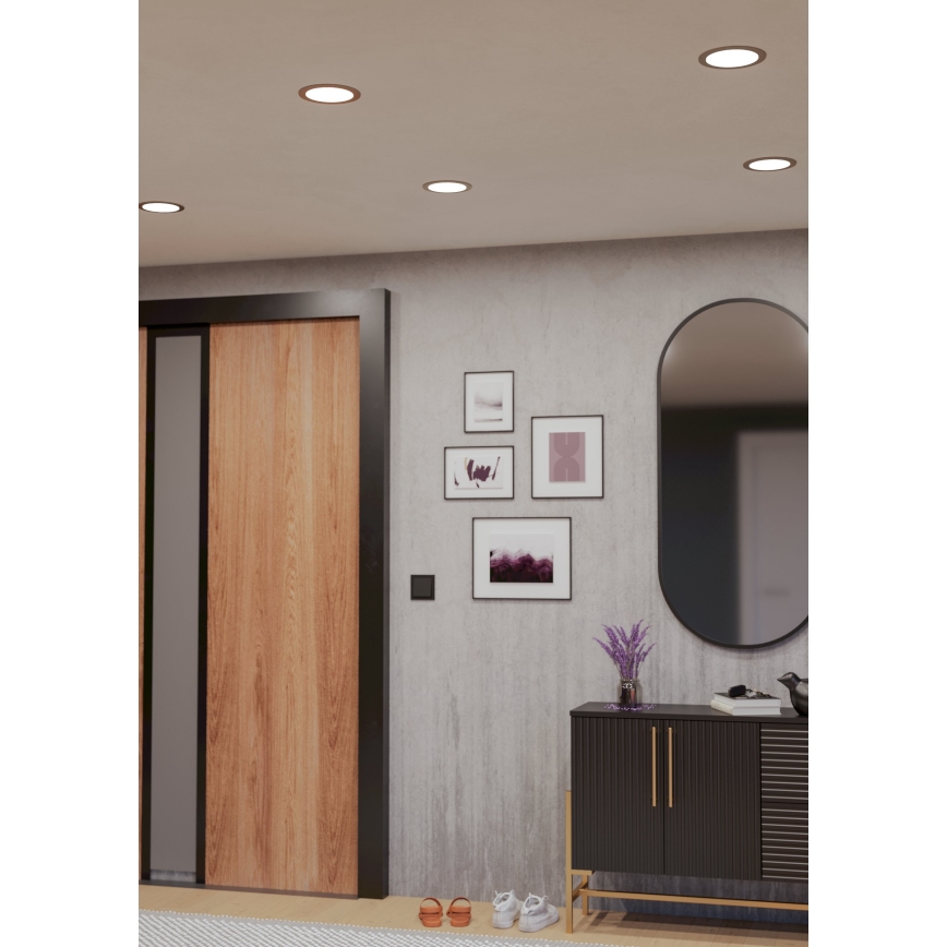 Eglo - LED RGBW Luminaria empotrada regulable para baño LED/9,5W/230V 2700-6500K Ø 16,8 cm IP44 cromo mate