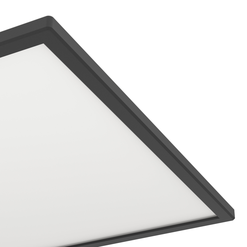 Eglo 901457 - Luz de techo LED regulable para baño LED/17W/230V 2700-6500K 50x50 cm IP44 negro + control remoto
