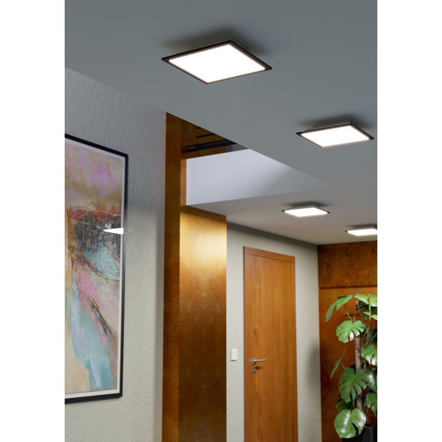 Eglo - LED RGBW Luminaria de techo regulable LED/14W/230V 2700-6500K 30x30 cm negra