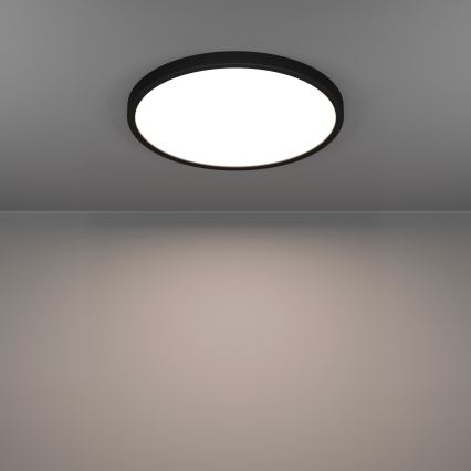 Eglo - Luminaria de techo LED RGBW regulable para baño LED/17,5W/230V 2700-6500K diámetro 38,9 cm IP44 negro