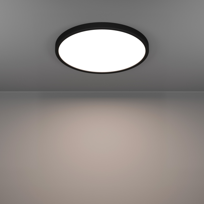 Eglo - Luminaria de techo LED RGBW regulable para baño LED/17,5W/230V 2700-6500K diámetro 38,9 cm IP44 negro