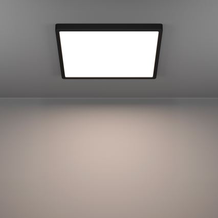 Eglo - Luminaria de techo para baño LED RGBW regulable LED/17,8W/230V 2700-6500K 39x39 cm IP44 negra
