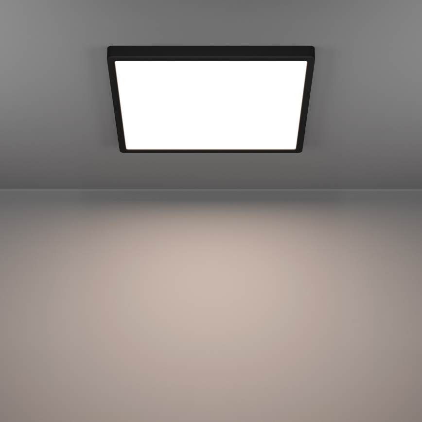 Eglo - Luminaria de techo para baño LED RGBW regulable LED/17,8W/230V 2700-6500K 39x39 cm IP44 negra
