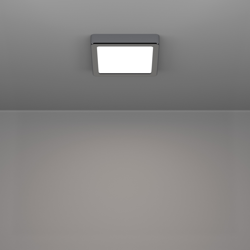 Eglo - Plafón LED para baño LED/7W/230V 2700/4000/6500K 15x15 cm IP44 cromo brillante