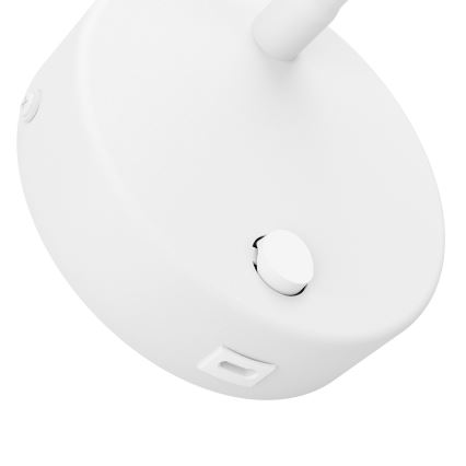 Eglo - Lámpara de pared LED flexible con USB LED/3,8W/230V blanca