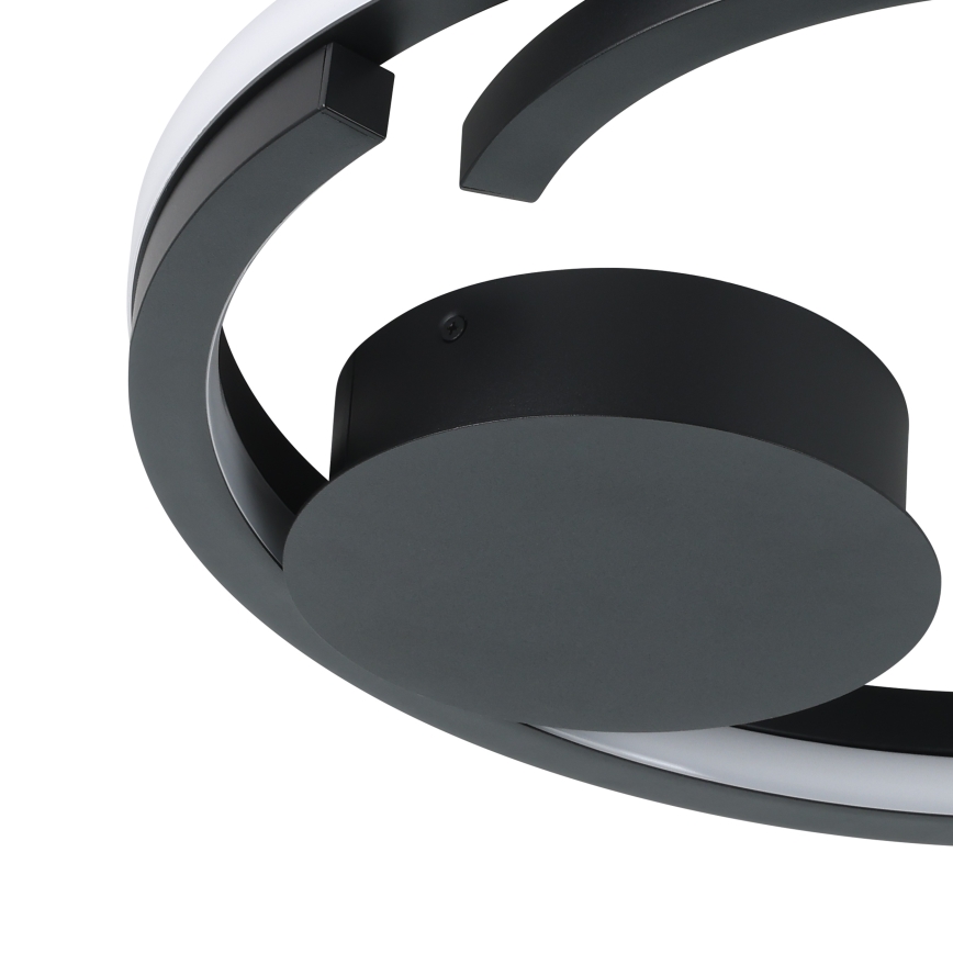 Eglo - Luminaria LED de techo regulable 2xLED/20W/230V 2700-6500K Ø 48 cm negra + mando a distancia