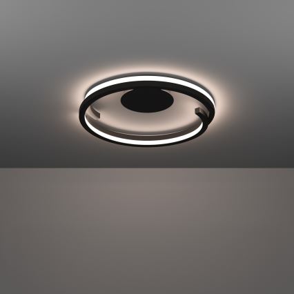 Eglo - Luminaria LED de techo regulable 2xLED/20W/230V 2700-6500K Ø 48 cm negra + mando a distancia