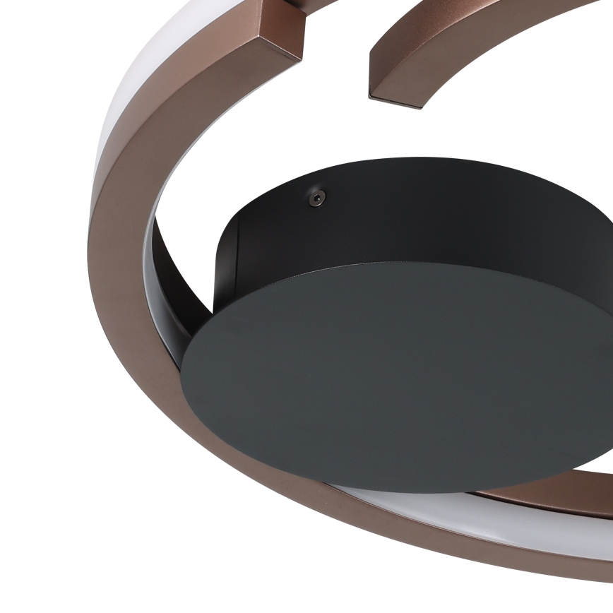 Eglo - Lámpara de techo LED regulable 2xLED/20W/230V 2700-6500K diámetro 48 cm acabado en bronce + mando a distancia