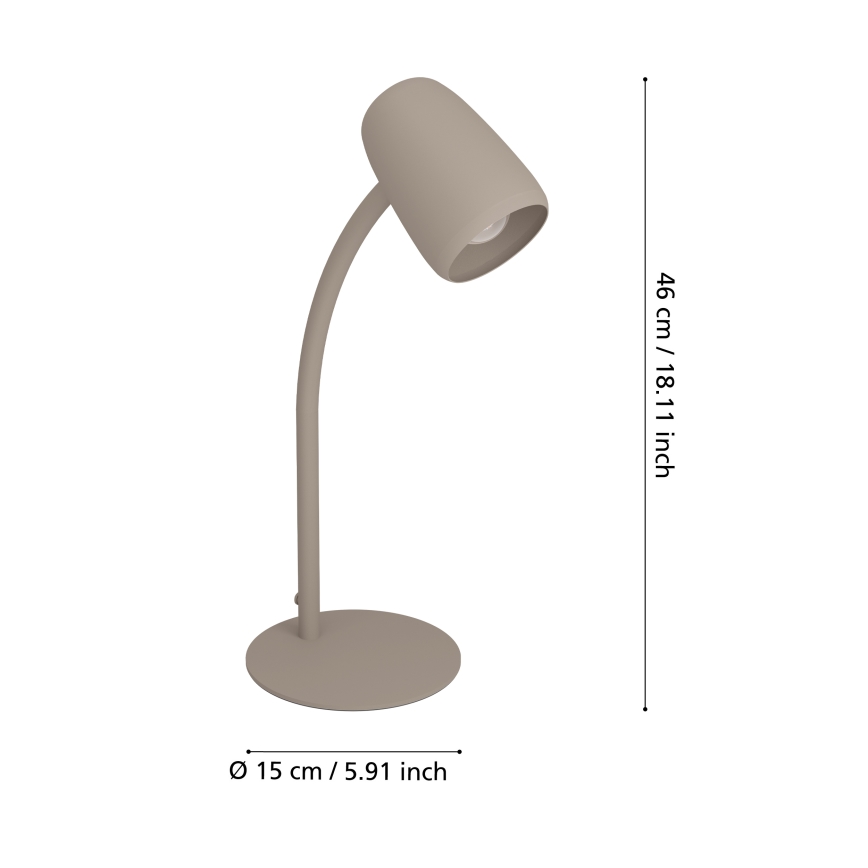 Eglo - Lámpara de mesa 1xE14/18W/230V color crema