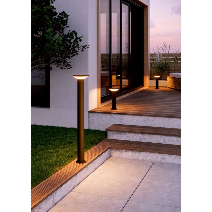 Eglo - Lámpara exterior LED 10W/230V 35 cm IP44 negra