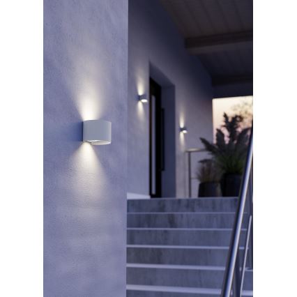 Eglo - Aplique de pared exterior LED 2xLED/2,8W/230V IP54 blanco