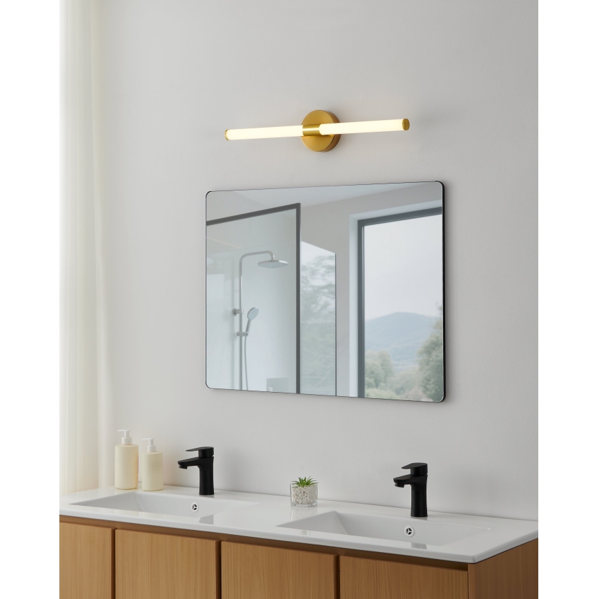 Eglo - Lámpara LED para espejo de baño LED/11W/230V 3000/4000/6500K 60 cm IP44 dorada