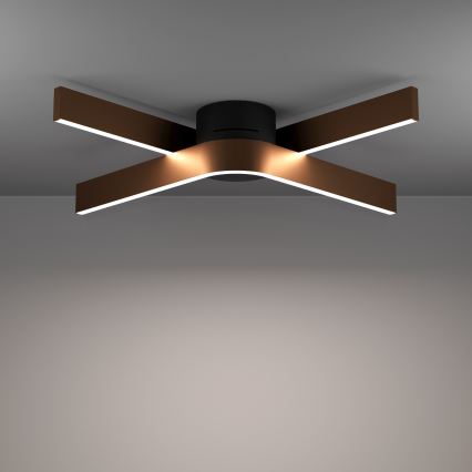 Eglo - Luminaria de techo LED RGBW regulable 2xLED/18W/230V 2700-6500K cobre/negro