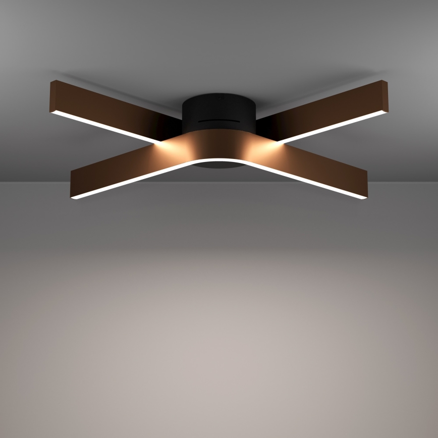 Eglo - Luminaria de techo LED RGBW regulable 2xLED/18W/230V 2700-6500K cobre/negro