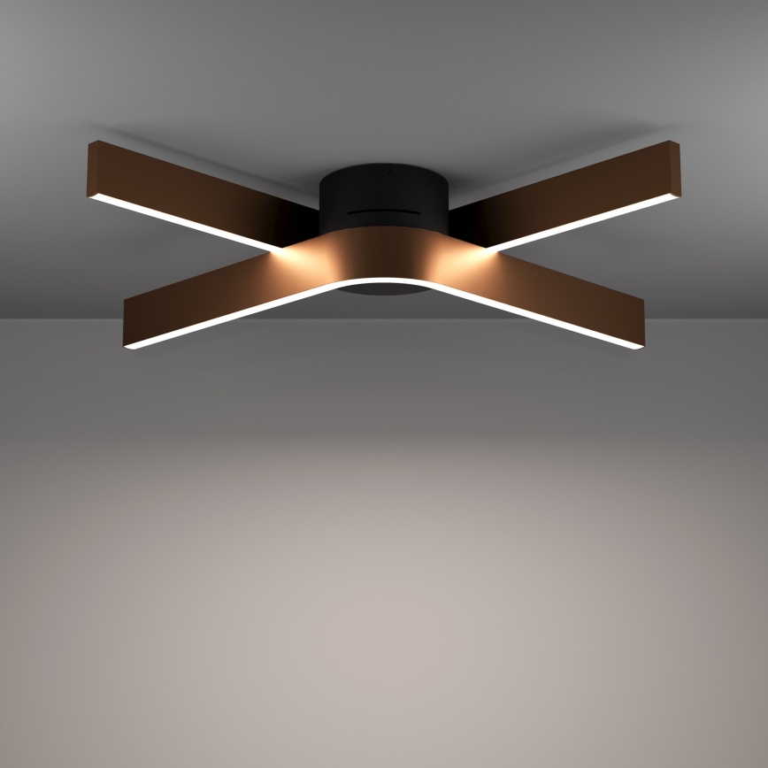 Eglo - Luminaria de techo LED RGBW regulable 2xLED/18W/230V 2700-6500K cobre/negro