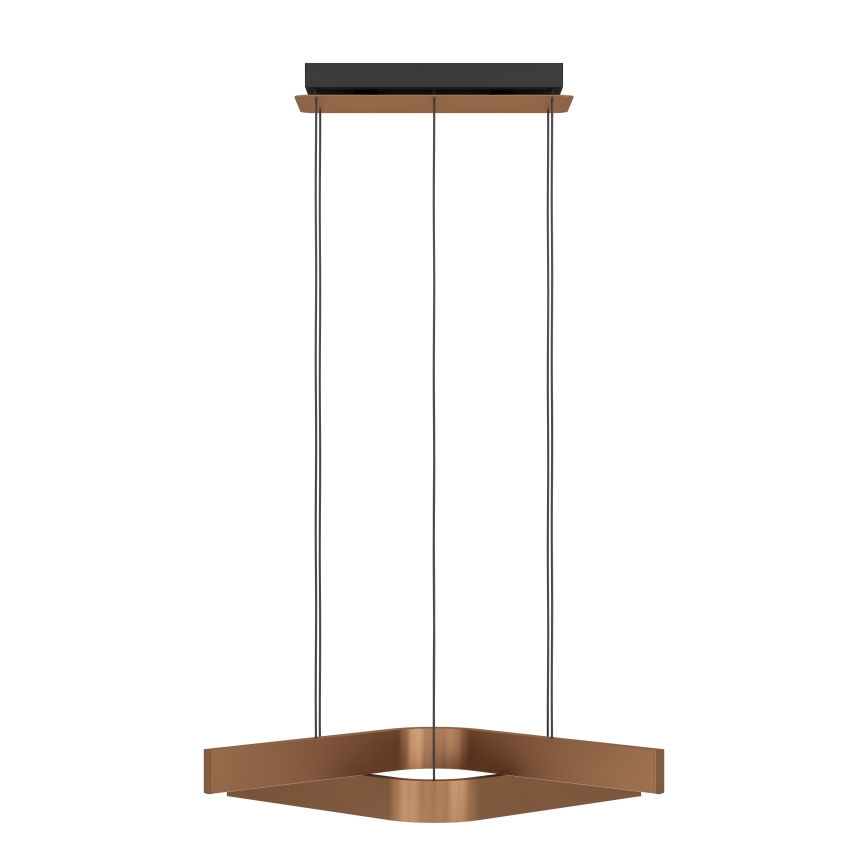 Eglo - Lámpara colgante regulable LED RGBW con cable 2xLED/18W/230V cobre/negro