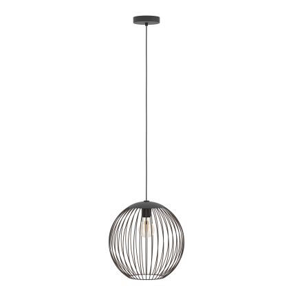 Eglo - Lámpara colgante con cable 1xE27/60W/230V negra