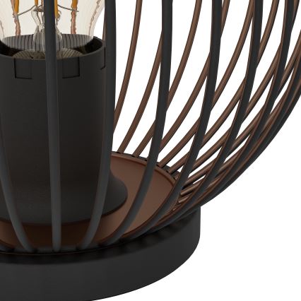 Eglo - Lámpara de mesa 1xE27/60W/230V negra