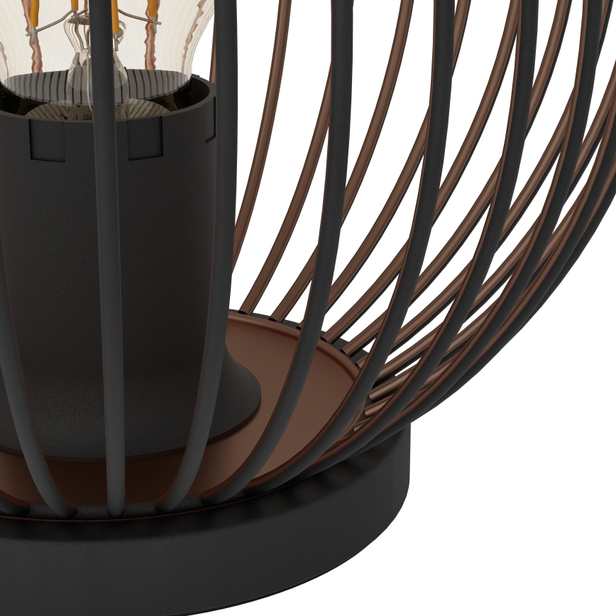 Eglo - Lámpara de mesa 1xE27/60W/230V negra