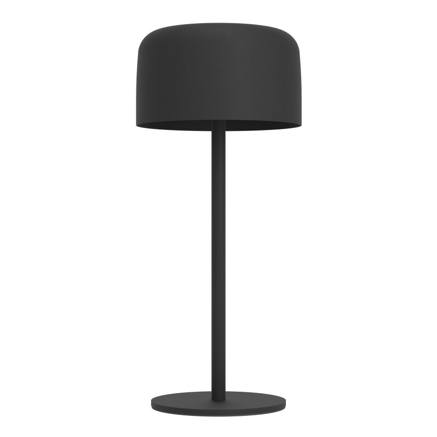 Eglo - Lámpara de mesa táctil recargable solar LED/2,8W/3,7V 1800 mAh IP44 negra