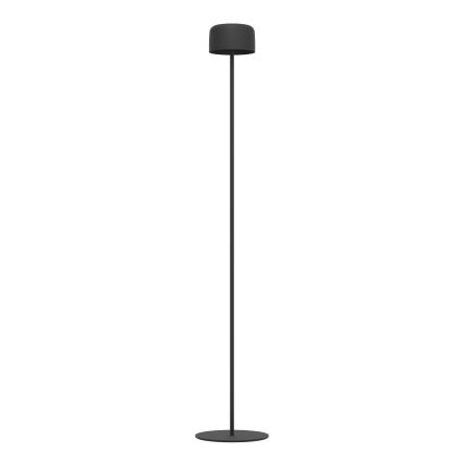 Eglo - Lámpara de pie solar LED recargable táctil, 2,8 W / 3,7 V, 1800 mAh, IP44, negra