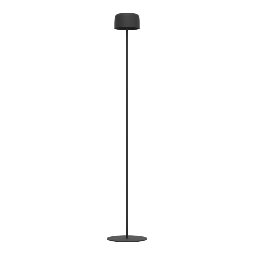 Eglo - Lámpara de pie solar LED recargable táctil, 2,8 W / 3,7 V, 1800 mAh, IP44, negra