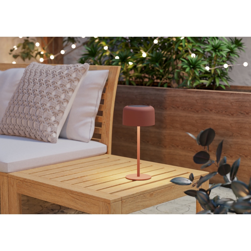 Eglo - Lámpara de mesa táctil recargable solar LED/2,8W/3,7V 1800 mAh IP44 naranja