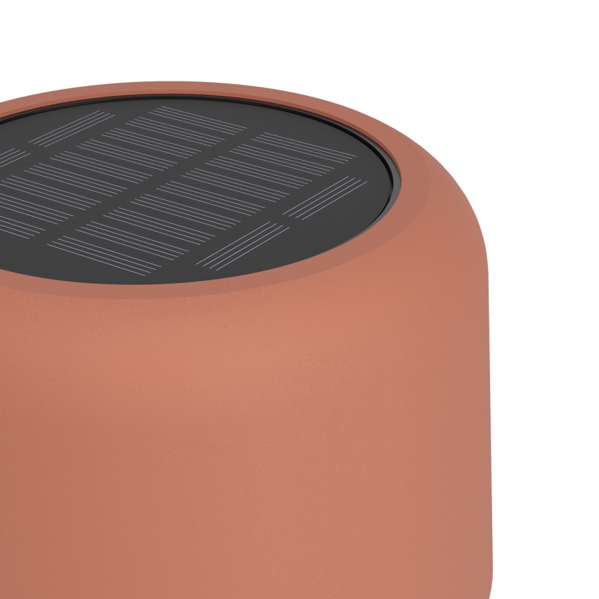 Eglo - Lámpara de pie solar recargable LED con control táctil LED/2,8W/3,7V 1800 mAh IP44 naranja