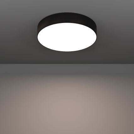Eglo - Luminaria de techo LED RGBW regulable, 15W, 230V, 2700-6500K, Ø 39 cm, negro