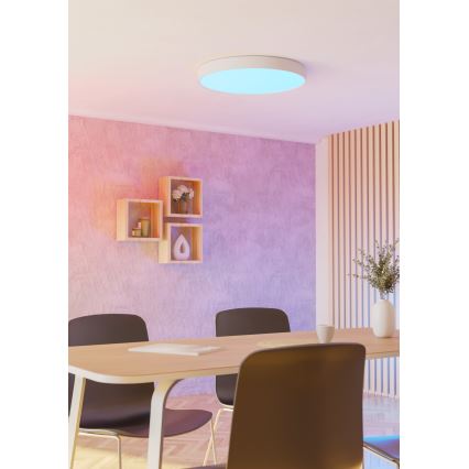 Eglo - Lámpara de techo LED RGBW regulable LED/36,5W/230V 2700-6500K Ø 69 cm blanco