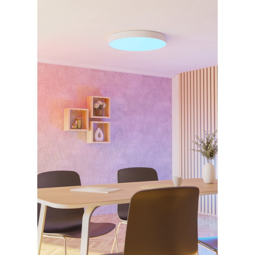 Eglo - Lámpara de techo LED RGBW regulable LED/36,5W/230V 2700-6500K Ø 69 cm blanco